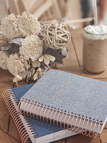 Driven Day September 2023- August 2024 Wire-bound Jewish Daily Planner- Be Shabbos and Yom Tov Ready, Achieve your Goals and Priority (Navy Tweed)