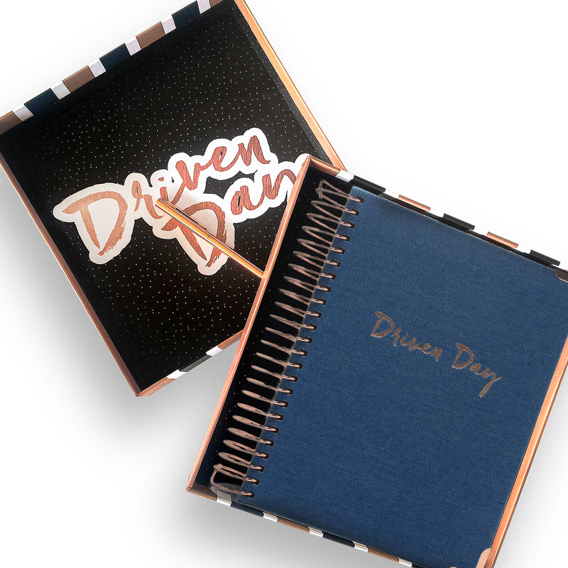 Driven Day September 2023- August 2024 Wirebound Jewish Daily Planner- Be Shabbos and Yom Tov Ready, Achieve your Goals and Prioritize Your Day With Daily, Weekly, and Monthly Views, 9.3"x8.6" (DenimJewishAcademicYear2023-2024)