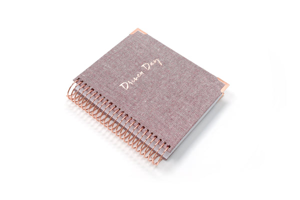 January 2024 Jewish Daily Planner: Maroon Tweed