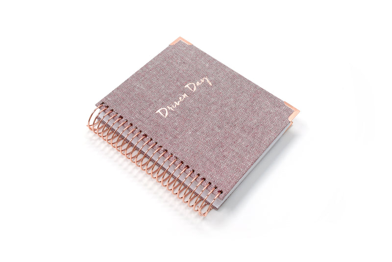 January 2024 Jewish Daily Planner: Maroon Tweed