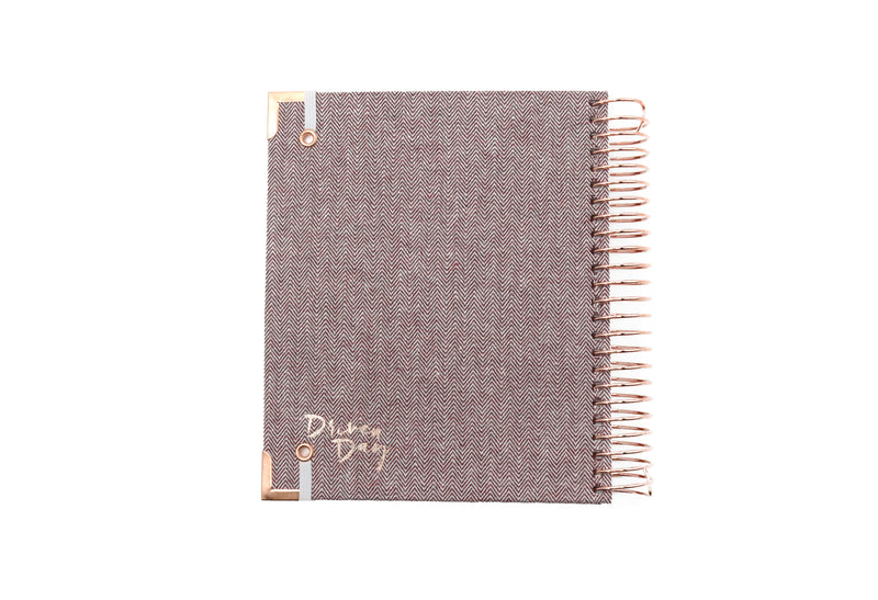 January 2024 Jewish Daily Planner: Maroon Tweed