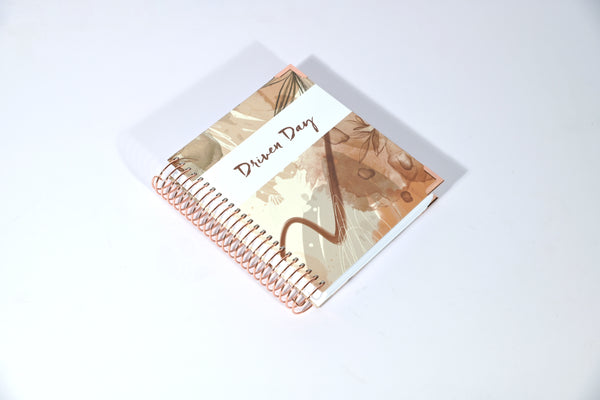 Driven Day September 2025 - August 2026 Wire bound Jewish Daily Planner- Be Shabbos and Yom Tov Ready, Achieve your Goals and Prioritize Your Day With Daily, Weekly, and Monthly Views, 9.3"x8.6"- Sienna Print