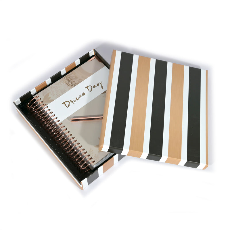 Driven Day January 2026 Wire bound Jewish Daily Planner- Be Shabbos and Yom Tov Ready, Achieve your Goals and Prioritize Your Day With Daily, Weekly, and Monthly Views, 9.3"x8.6"- Wheat Cover