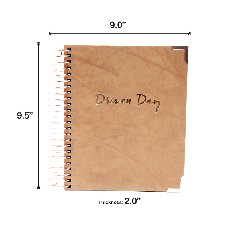January 2024 Jewish Daily Planner: Brown Tyvek