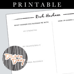 Rosh Hashanah Spiritual Printable