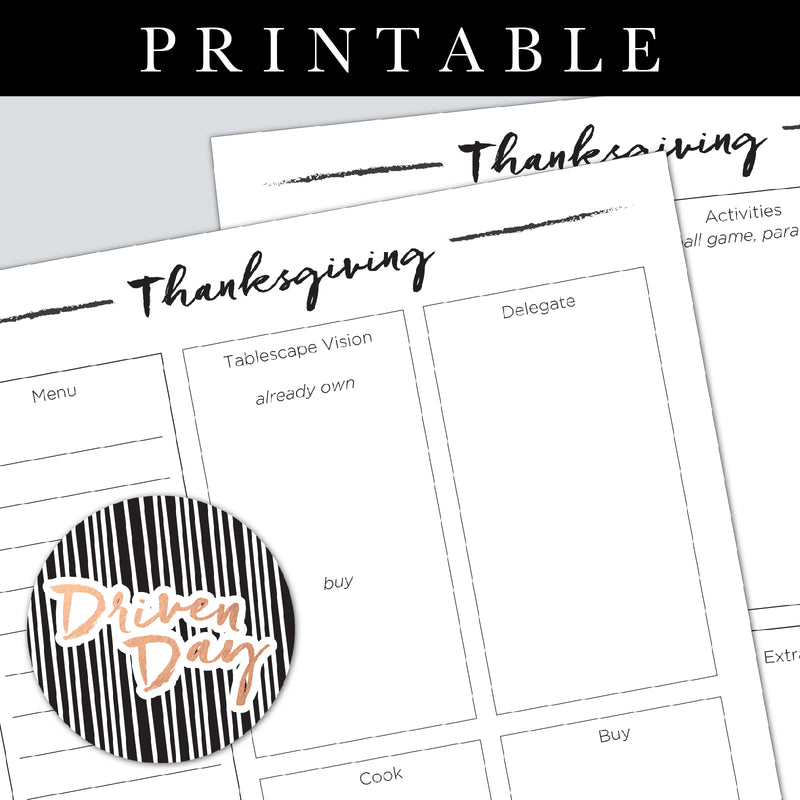 Thanksgiving Printable