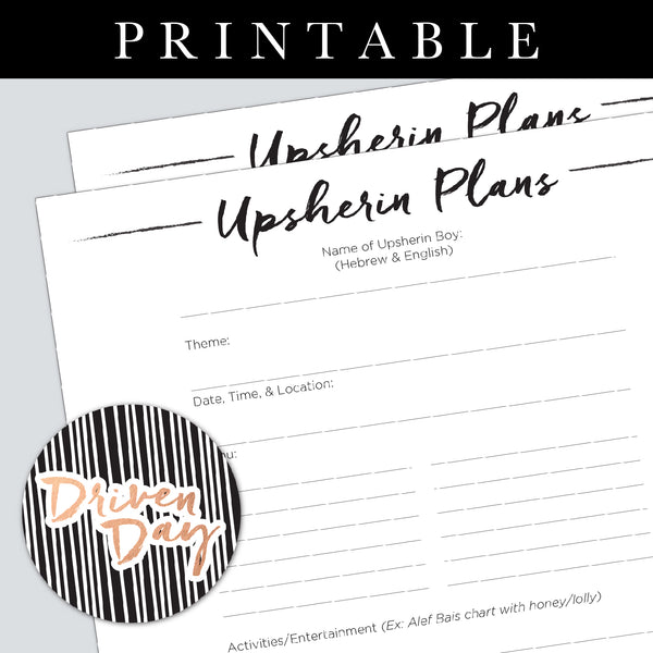 Upsherin Printable