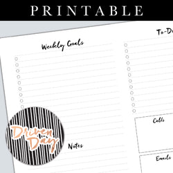 Weekly Plan Page Template Printable