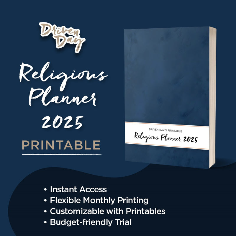 Driven Day's January 2025  Religious Printable Planner