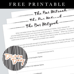 Bar Mitzvah Printable