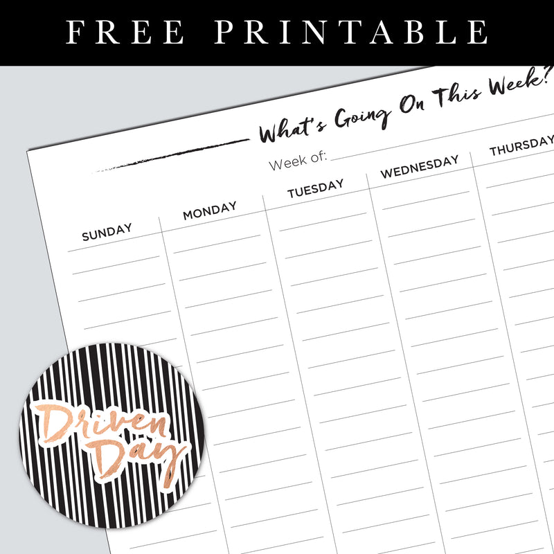What's Going On This Week Printable