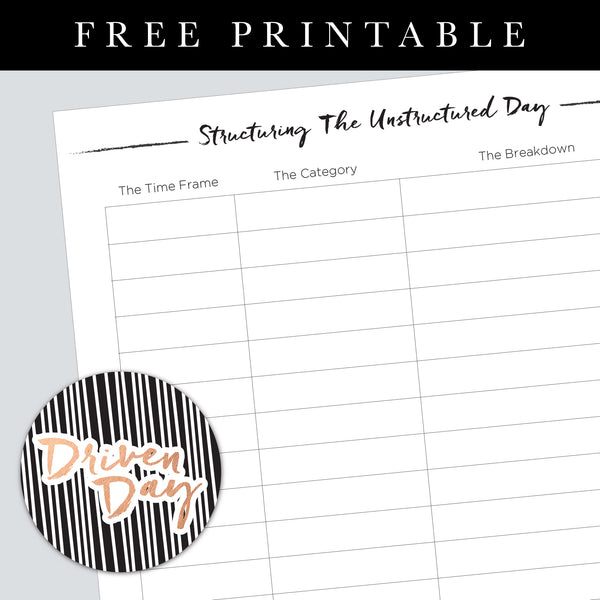 Structuring the Unstructured Day Printable