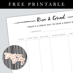Rise and Grind Printable