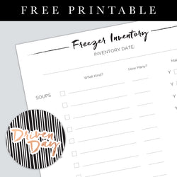 Freezer Inventory Printable