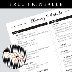 Cleaning Schedule Printable