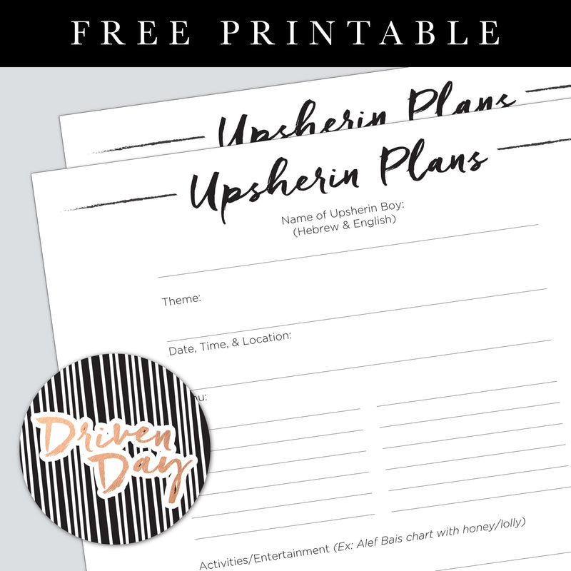 Upsherin Printable
