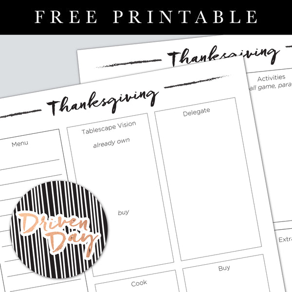Thanksgiving Printable