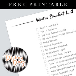 Winter Bucket List Printable