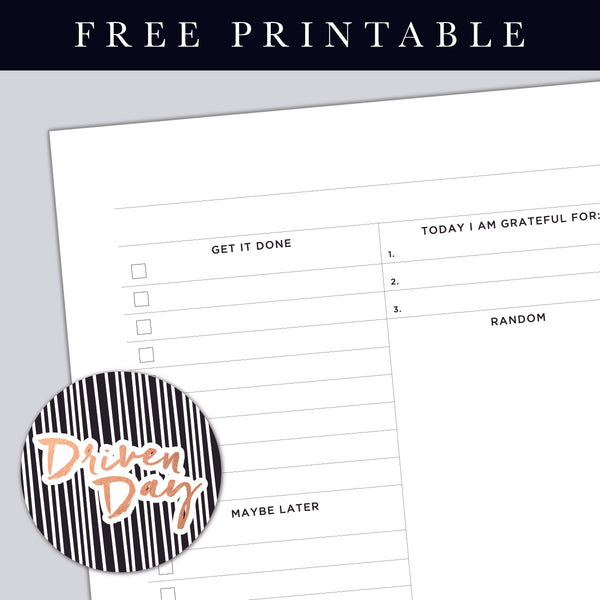 Daily Page Template Printable