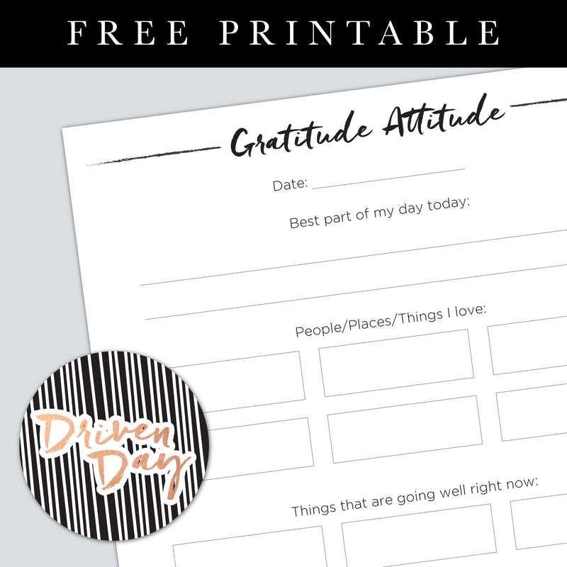 Gratitude Attitude Printable