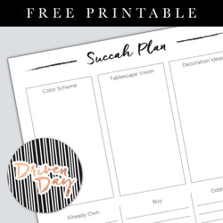 Succah Plan Printable